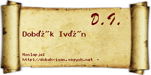 Dobák Iván névjegykártya